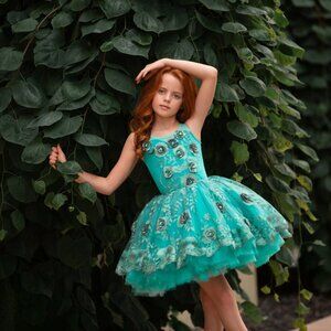Gorgeous Ella Dynae Teal Dress